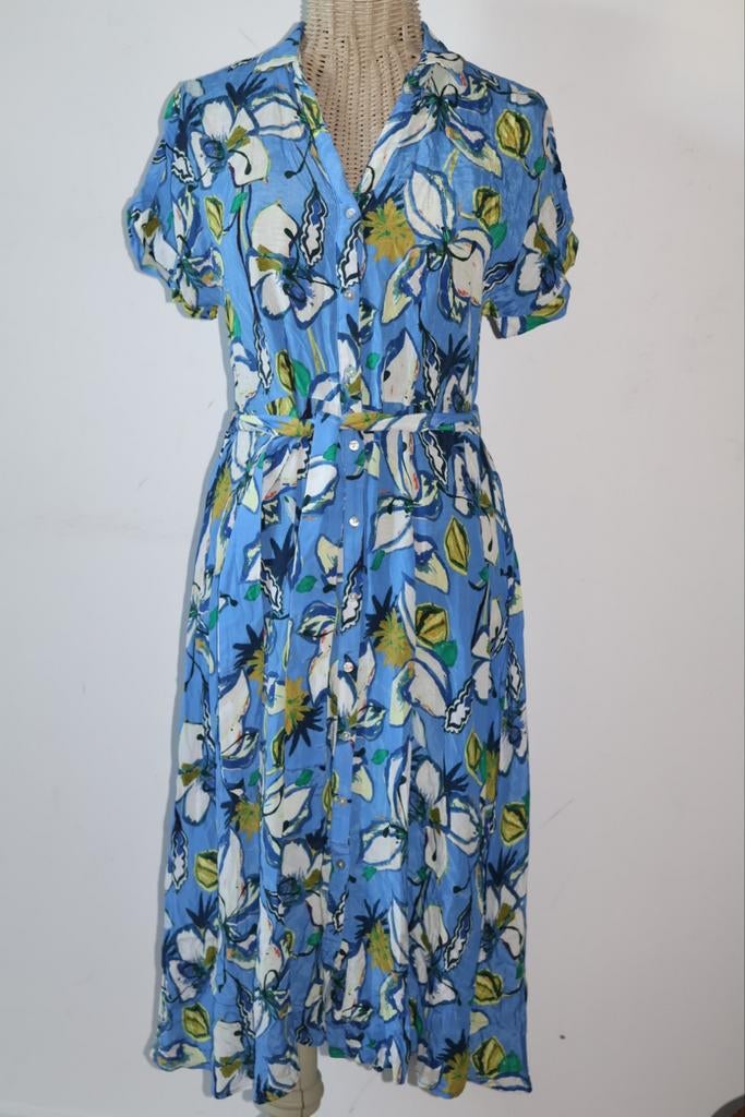 Pom Amsterdam lange jurk maat 34 / XS, Pom Amsterdam, Blauw, NL, Ophalen of Verzenden