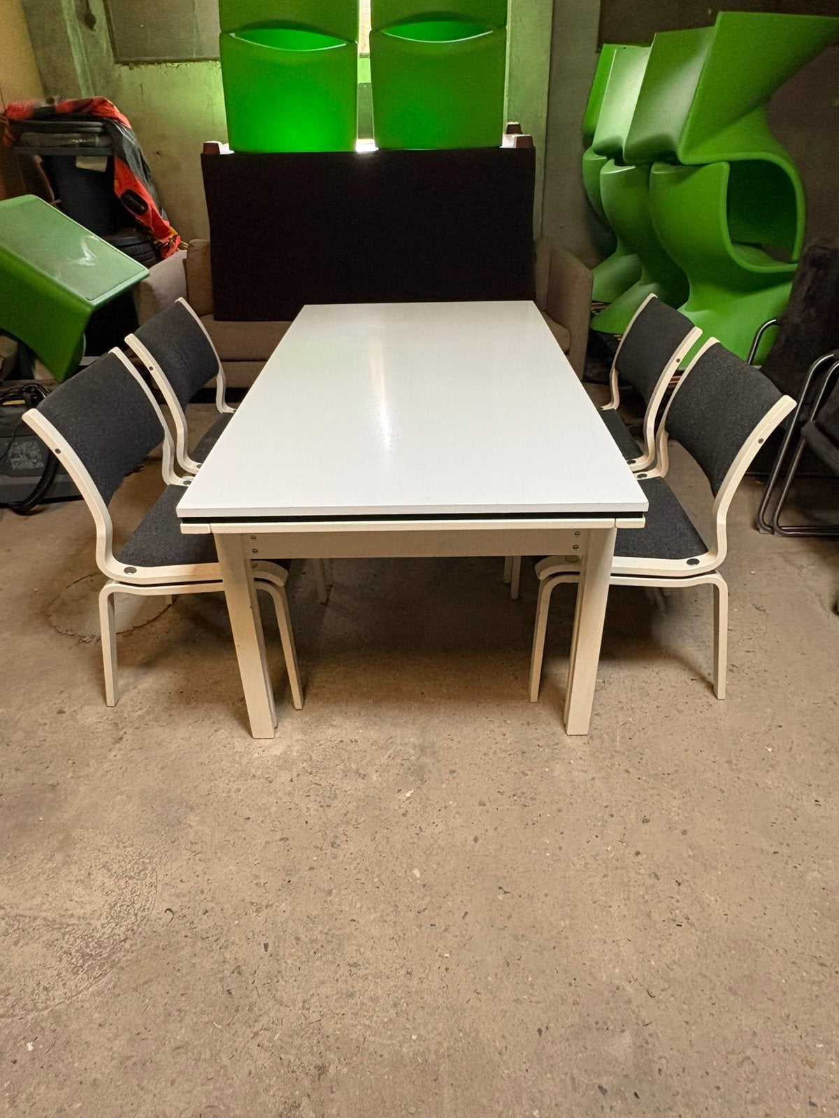 Prachtige vintage Pastoe eetkamerset tafel en 4 stoelen, Ophalen, ., 50 tot 100 cm, .