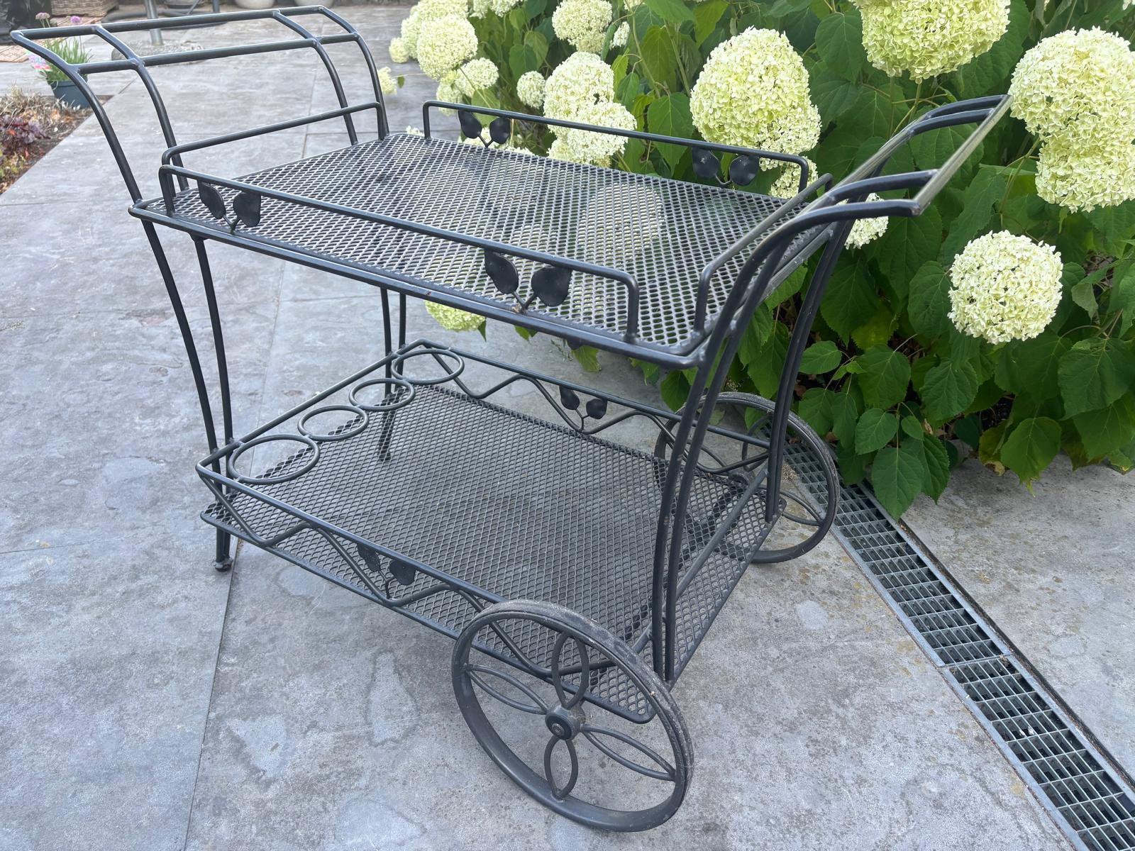 Royal Garden serveerwagen zwart metaal, Tuin en Terras, Ophalen, Gebruikt
