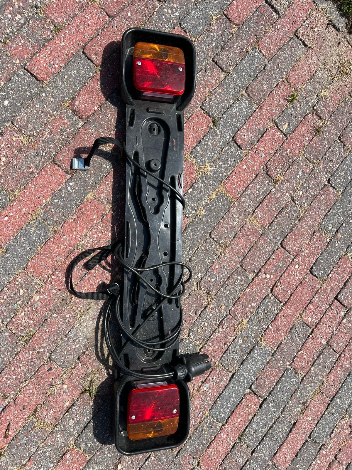 Verlichtingsbalk Fietsendrager met 7-polige stekker, Auto diversen, Fietsendragers, Ophalen, Gebruikt, Trekhaakdrager