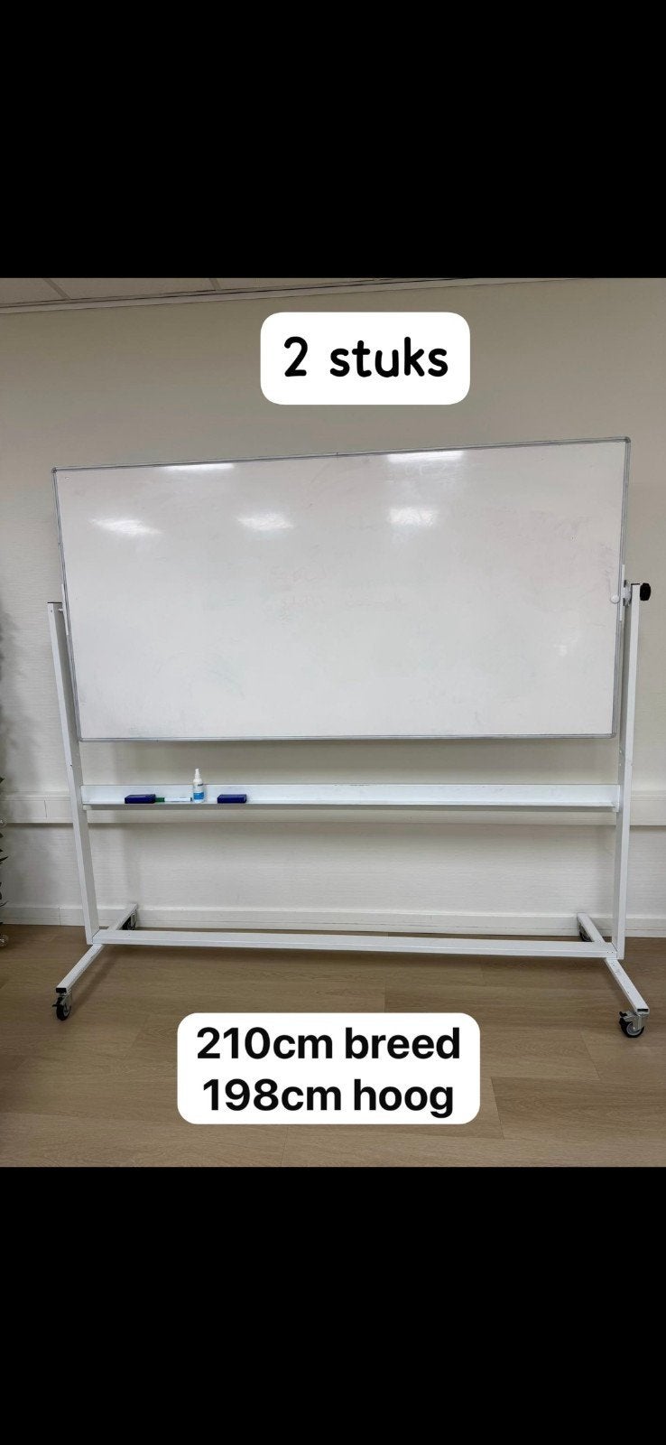 Whiteboard op voeten, Ophalen