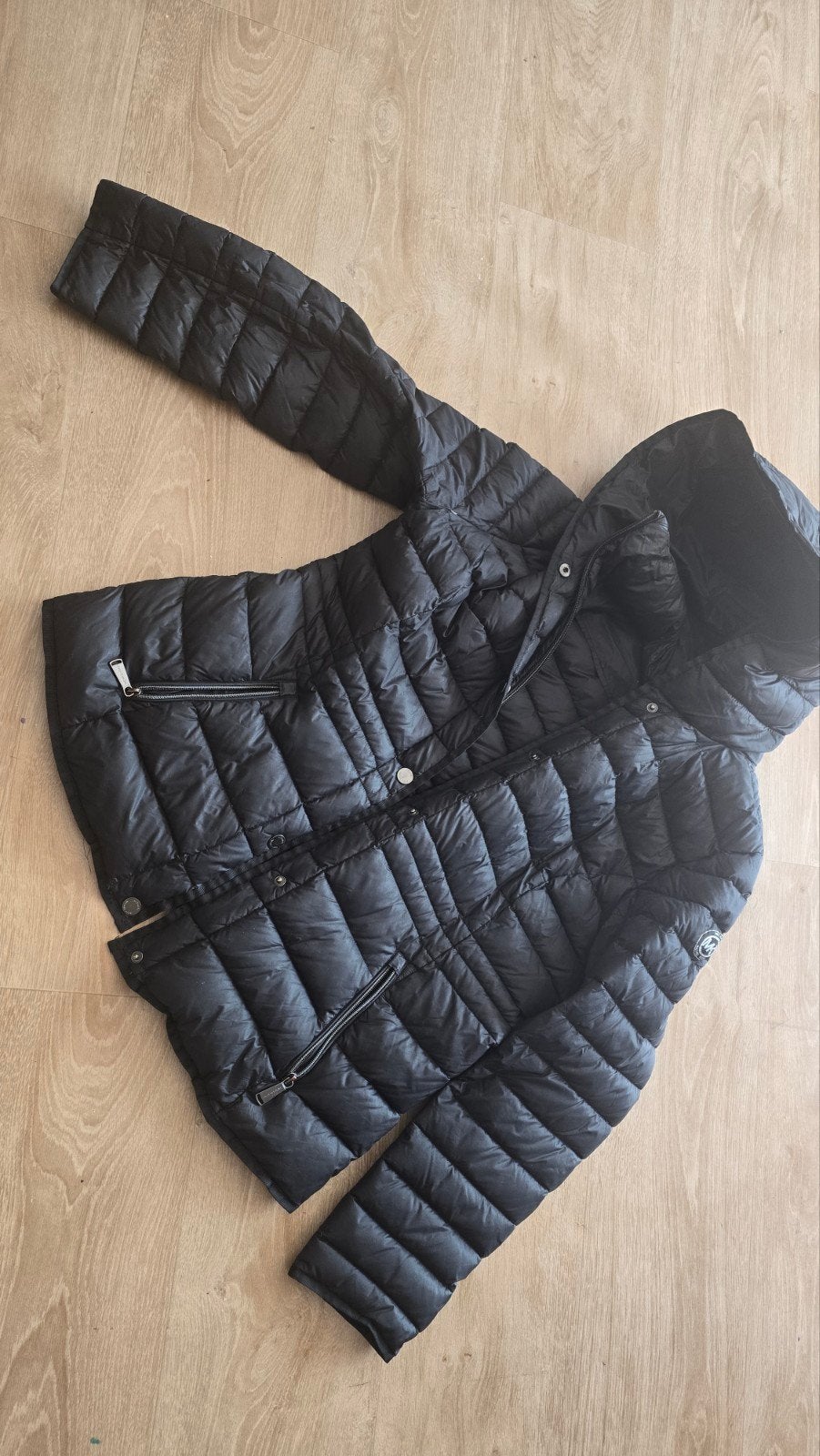Michael Kors Zwarte Gewatteerde Jas - Maat L, Ophalen, Michael Kors, Zwart, Maat 42/44 (L)