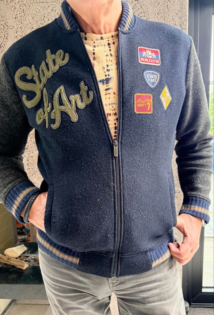 StateOfArt jack maat L vest, Kleding | Heren, Ophalen of Verzenden, Zo goed als nieuw, Maat 52/54 (L), Blauw