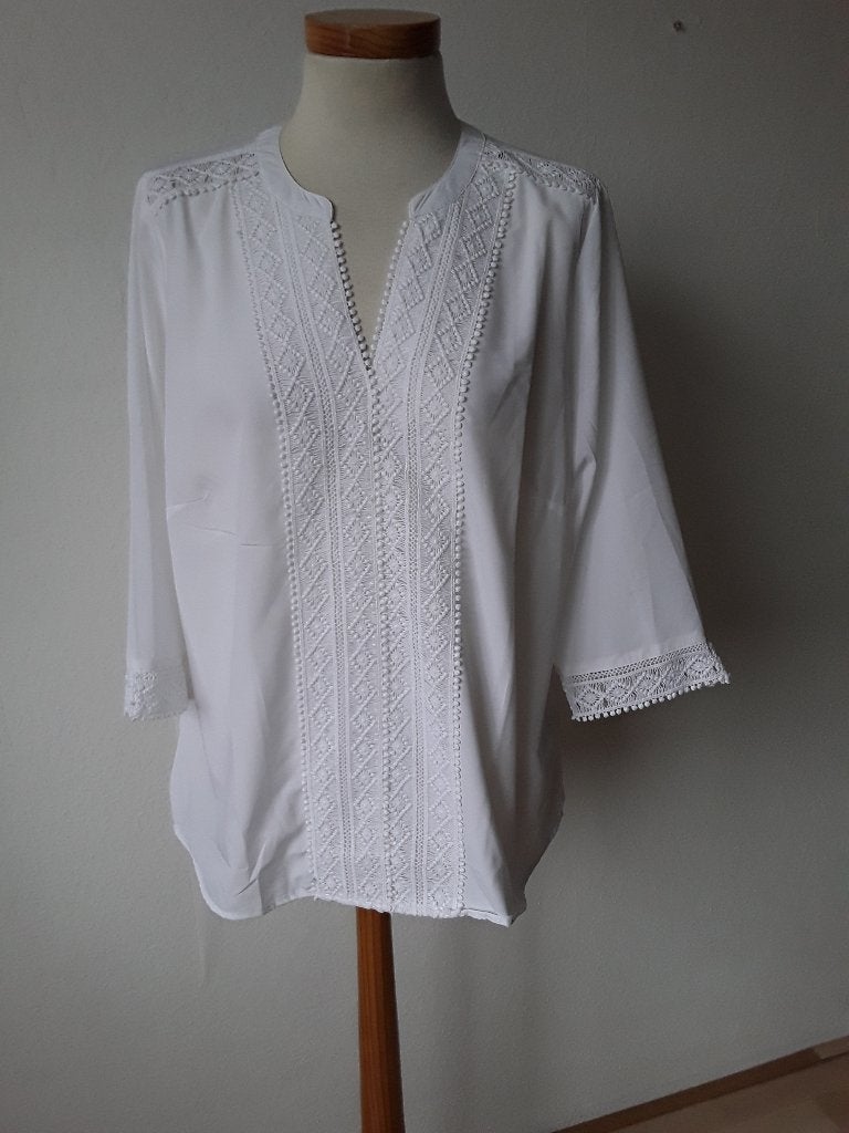 Witte blouse mt 44 Otto, Verzenden, Wit, Maat 42/44 (L), Zo goed als nieuw