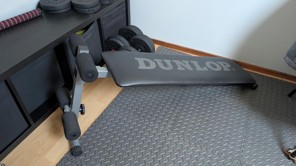 Dunlop Buikspierbankje - Perfect voor thuistraining, Ophalen of Verzenden, Gebruikt, Buik, Fitnessbank