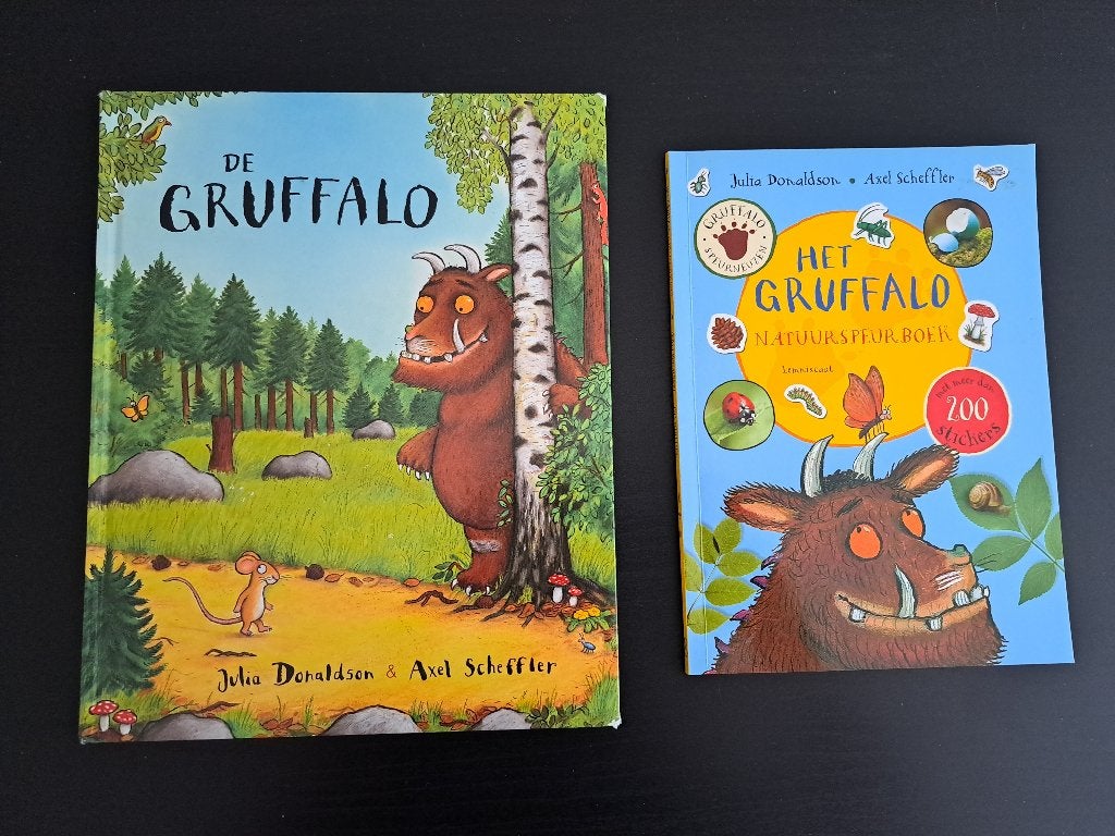 De Gruffalo boek + Het Gruffalo natuurspeurboek 200 stickers, Boeken, 5 of 6 jaar, Fictie algemeen, Jongen of Meisje, Julia Donaldson & Axel Scheffler