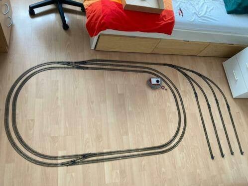Fleischmann H0 treinbaan "dubbelspoor met rangeerterrein", Hobby en Vrije tijd, Modeltreinen | H0, Gebruikt, Gelijkstroom, Fleischmann