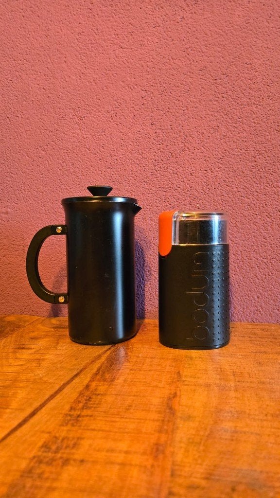 French press & grinder van het merk Bodum, Gebruikt, Overige modellen, Ophalen of Verzenden, 2 tot 4 kopjes
