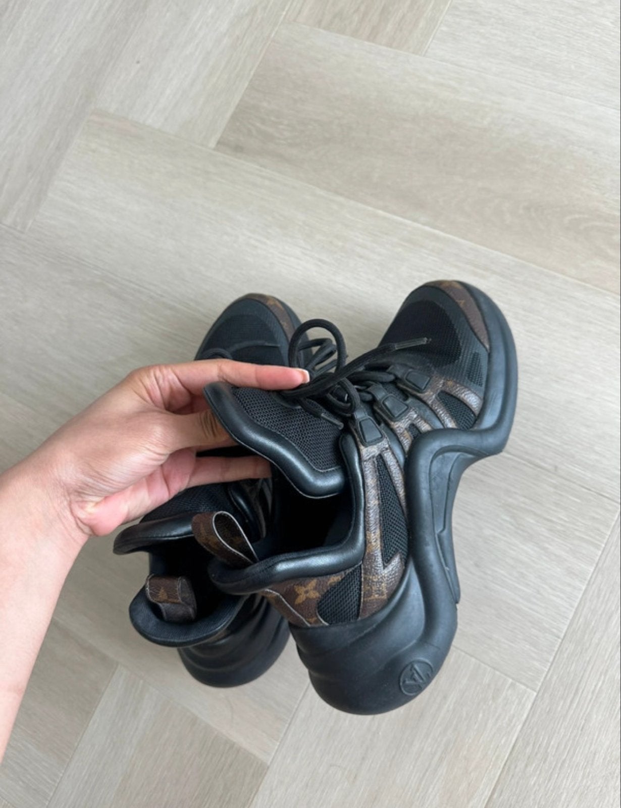 Louis Vuitton Archlight Sneakers Zwart/Bruin, Ophalen, Zo goed als nieuw, Zwart, Sneakers of Gympen