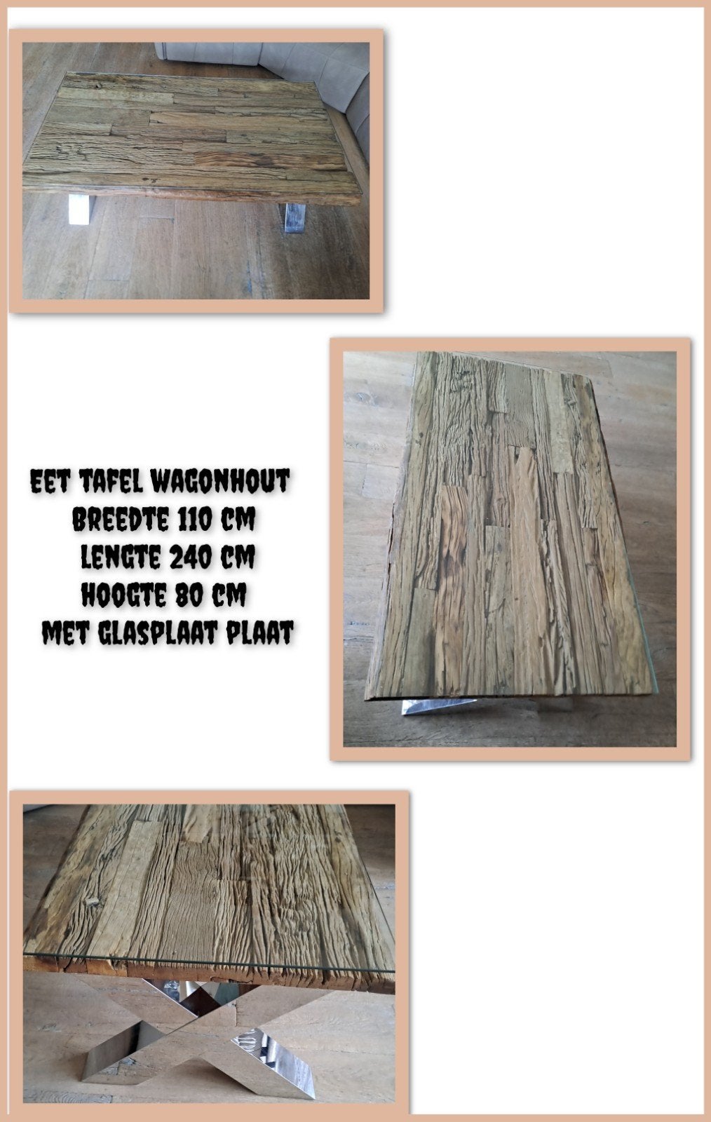 Houten meubels te koop, Huis en Inrichting, Tafels | Eettafels, Zo goed als nieuw, 50 tot 100 cm, Rechthoekig, Ophalen of Verzenden