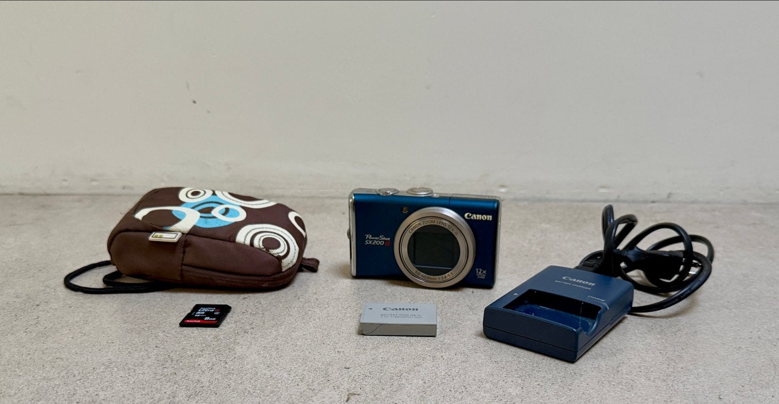 Canon PowerShot SX200 IS Blauw | Als nieuw compleet, Gebruikt, Canon, Beeldstabilisatie, Ophalen of Verzenden