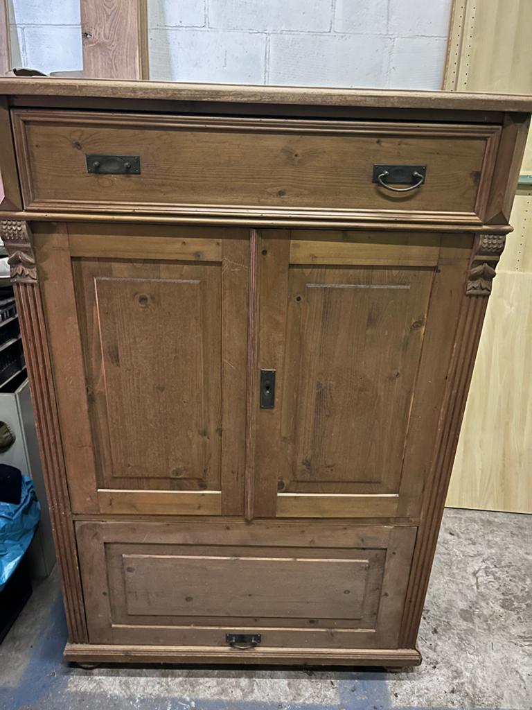 Grenen TV kast - 150x100x63 cm, Ophalen, 100 tot 150 cm, 150 tot 200 cm, Zo goed als nieuw
