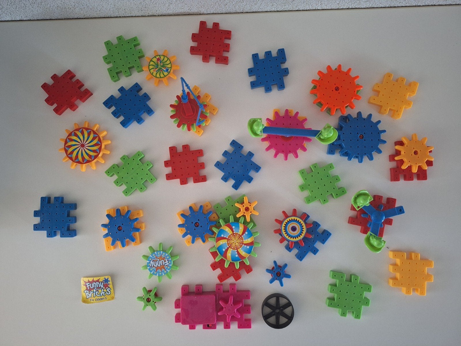 Funny Bricks Bouwset met Tandwielen en Bewegende Delen, Ophalen of Verzenden, Gebruikt, Overige merken