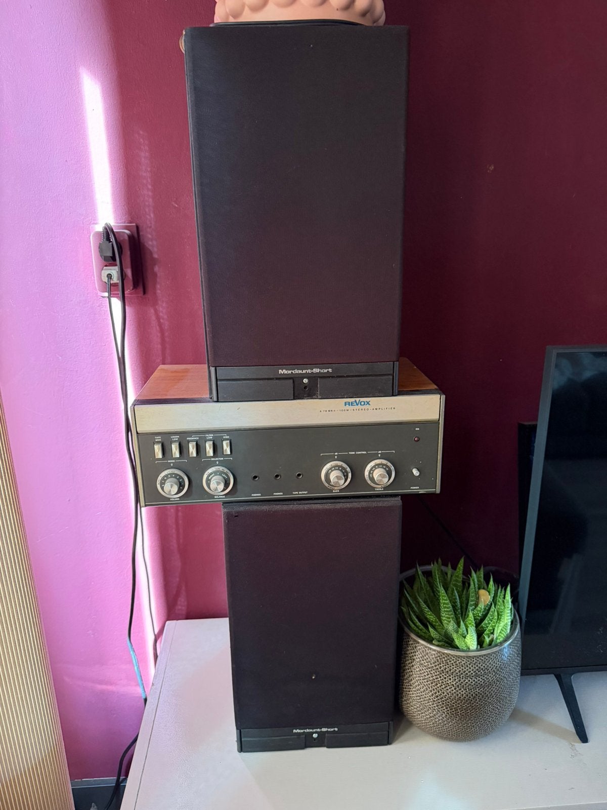 Revox A 78 MK II 100 W + 2 Mordaunt-Short boxen, Ophalen, Gebruikt, Overige merken