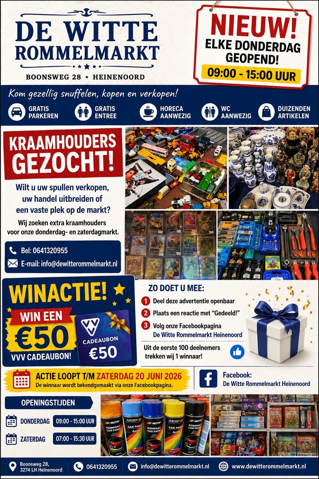 NIEUW BIJ DE WITTE ROMMELMARKT!, Diversen, Ophalen of Verzenden