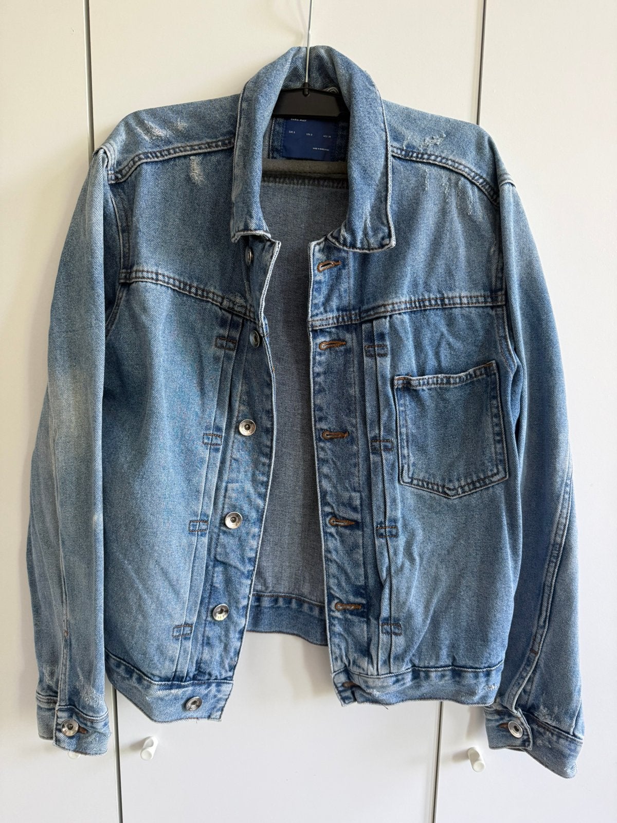 Spijkerjack / spijkerjasje Zara maat S heren, Kleding | Heren, Jassen | Zomer, Ophalen of Verzenden, Zo goed als nieuw, Maat 46 (S) of kleiner