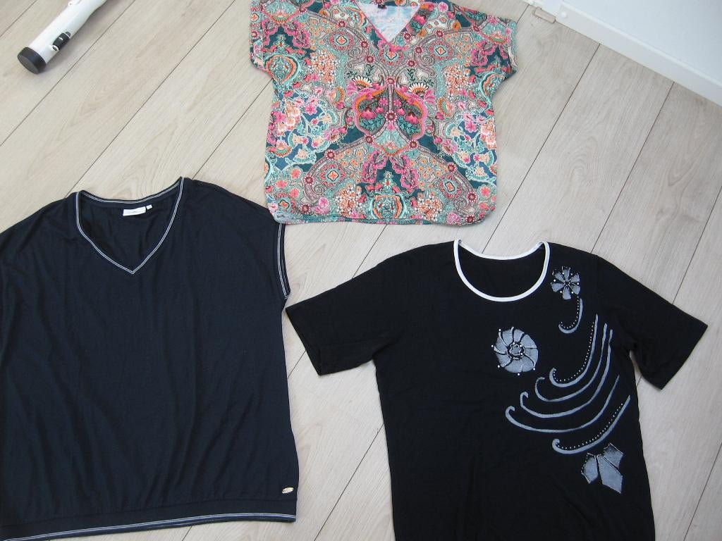 3 leuke dames shirts maat M 42 44 samen €15,00, Blauw, Maat 42/44 (L), Ophalen of Verzenden, Zo goed als nieuw