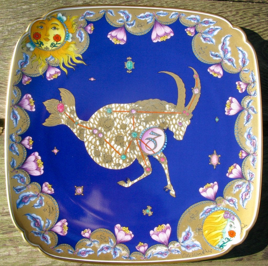 WANDBORD HUTSCHENREUTHER ZODIAK/STEENBOK OLE WINTHER, Antiek en Kunst, Ophalen of Verzenden