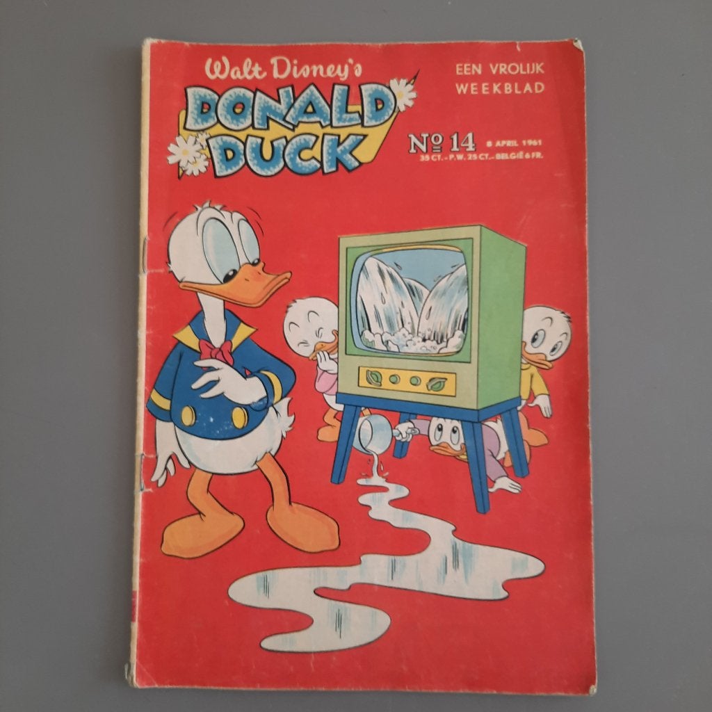 Donald Duck Weekblad, nr 14, uitgegeven op 8 april 1961, Verzamelen, Ophalen of Verzenden, Donald Duck, Gebruikt, Overige typen
