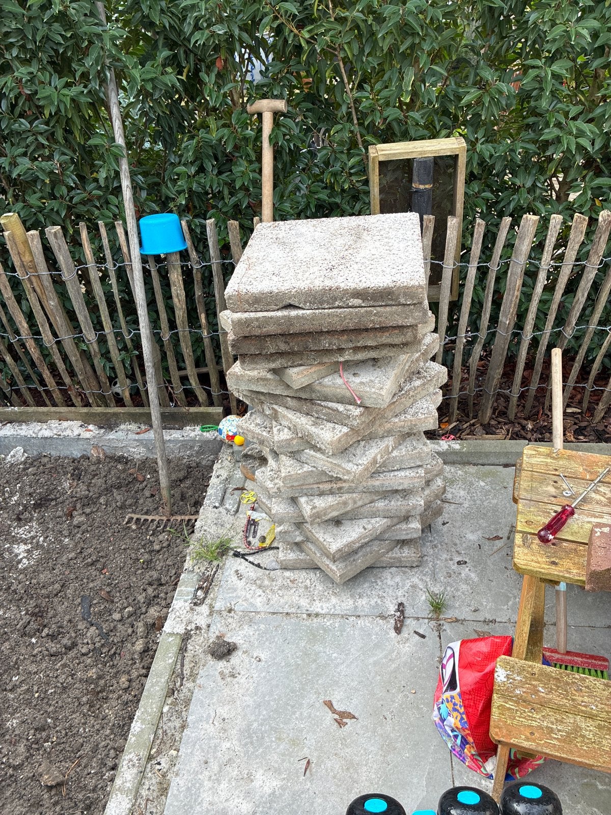 40x40 terrastegels, Ophalen, Gebruikt, Minder dan 5 m², Beton