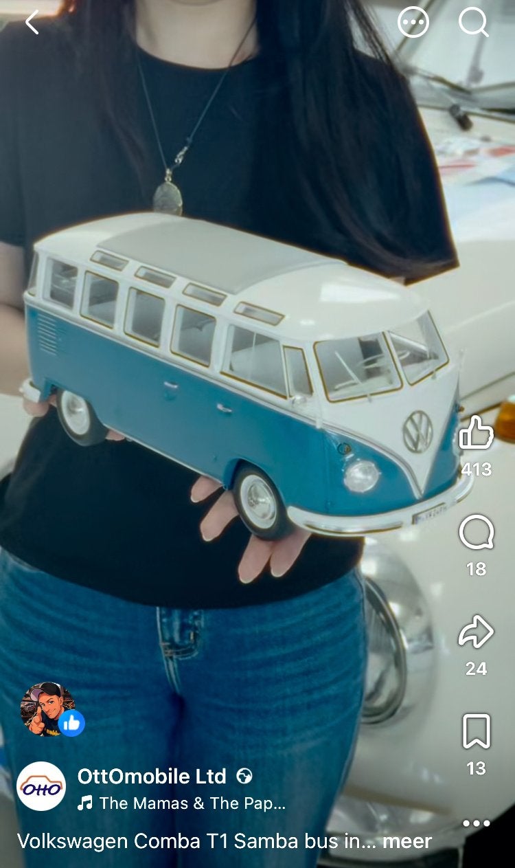 Volkswagen t1 Samba RegattaBlau 1/12 preorder Ottomobile, Ophalen of Verzenden, Nieuw, 1:9 t/m 1:12, Auto