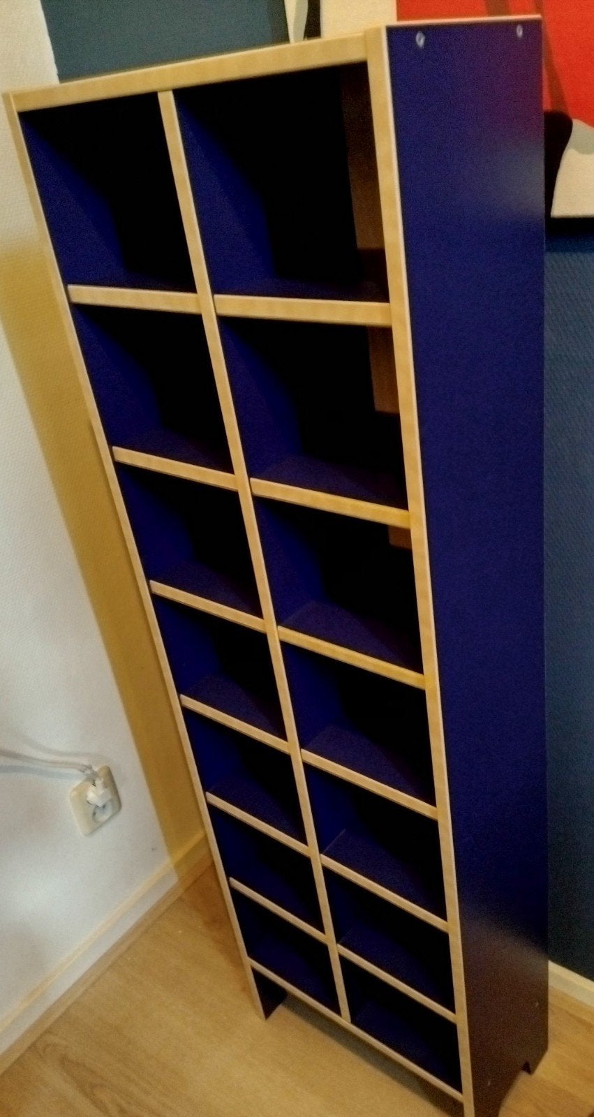 Ikea Robin CD kast, blauw, vintage jaren 90, Ophalen, Gebruikt