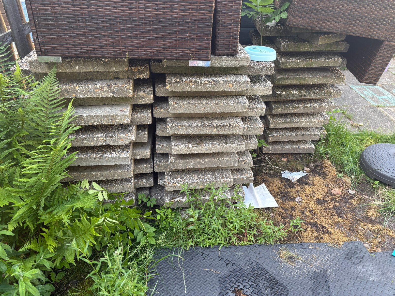 Grindtegels, Tuin en Terras, Ophalen, Gebruikt, Beton, Terrastegels