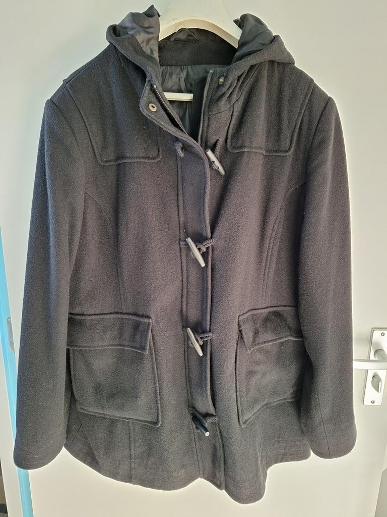 Zwarte Duffle Coat met Capuchon - Maat xl, Ophalen, Zwart, Maat 46/48 (XL) of groter, Onbekend
