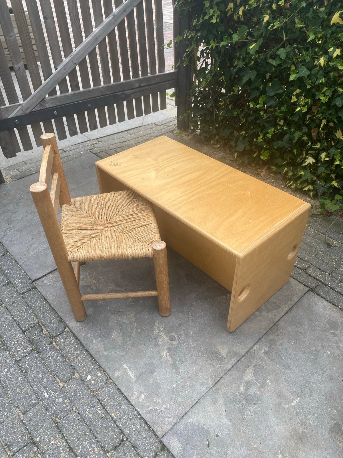 Houten kinderstoel en bankje/tafeltje (van dijk toys), Ophalen, Gebruikt, Tafel(s) en Stoel(en)