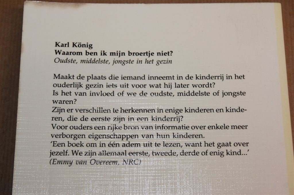 Waarom ben ik mijn Broertje niet — Geboortevolgorde in Gezin, Ophalen of Verzenden, Gelezen, Overige onderwerpen, Achtergrond en Informatie