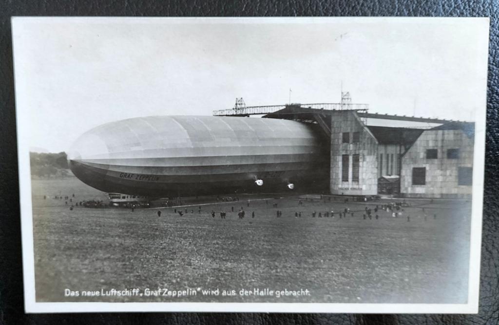 Zeldzame Foto Kaart Luftschiff LZ 127 Graf Zeppelin., Verzamelen, Verzenden, Kaart, Foto of Prent