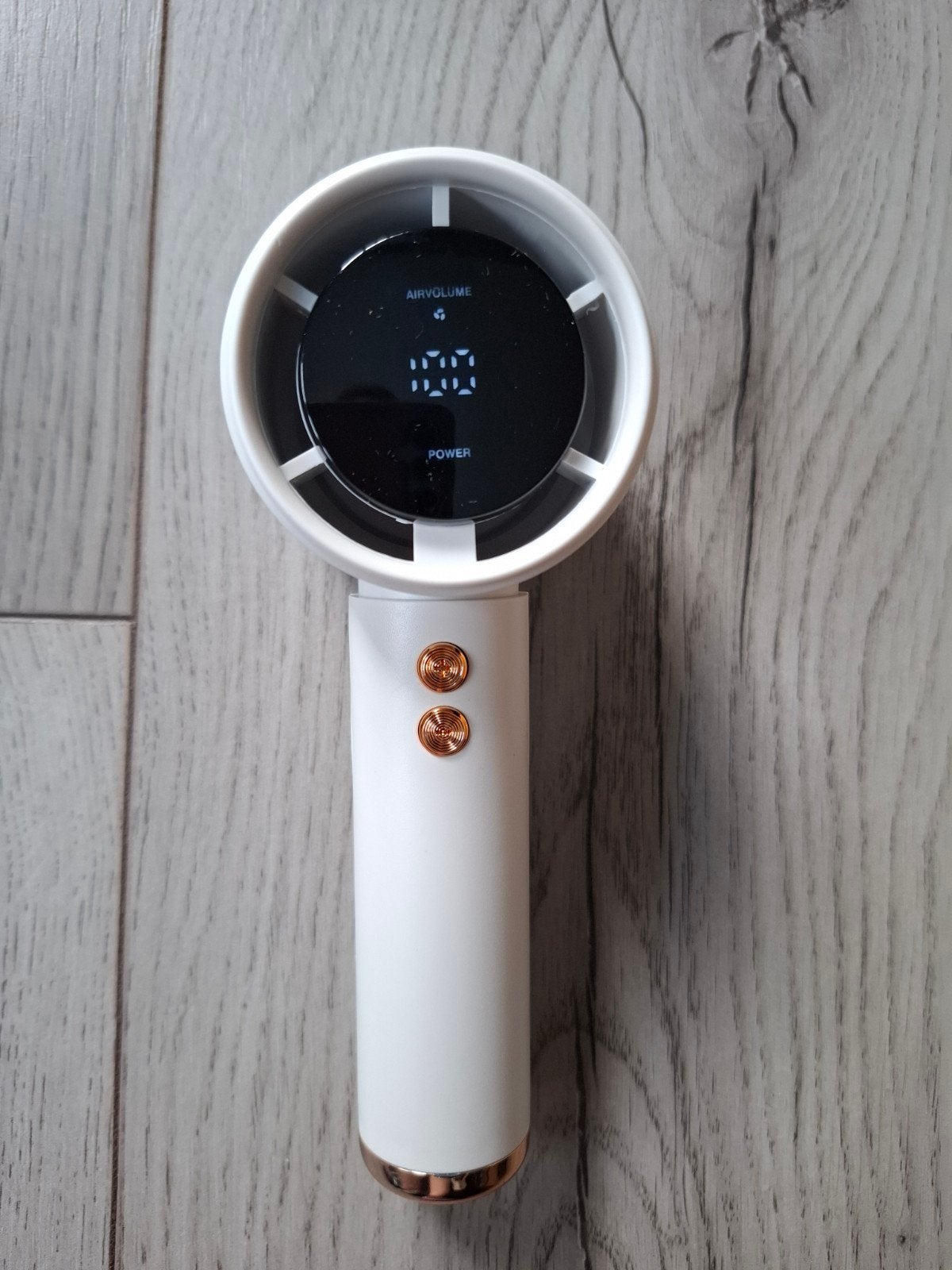 Krachtige Turbo Handventilator met LED Display, Verzenden, Zo goed als nieuw
