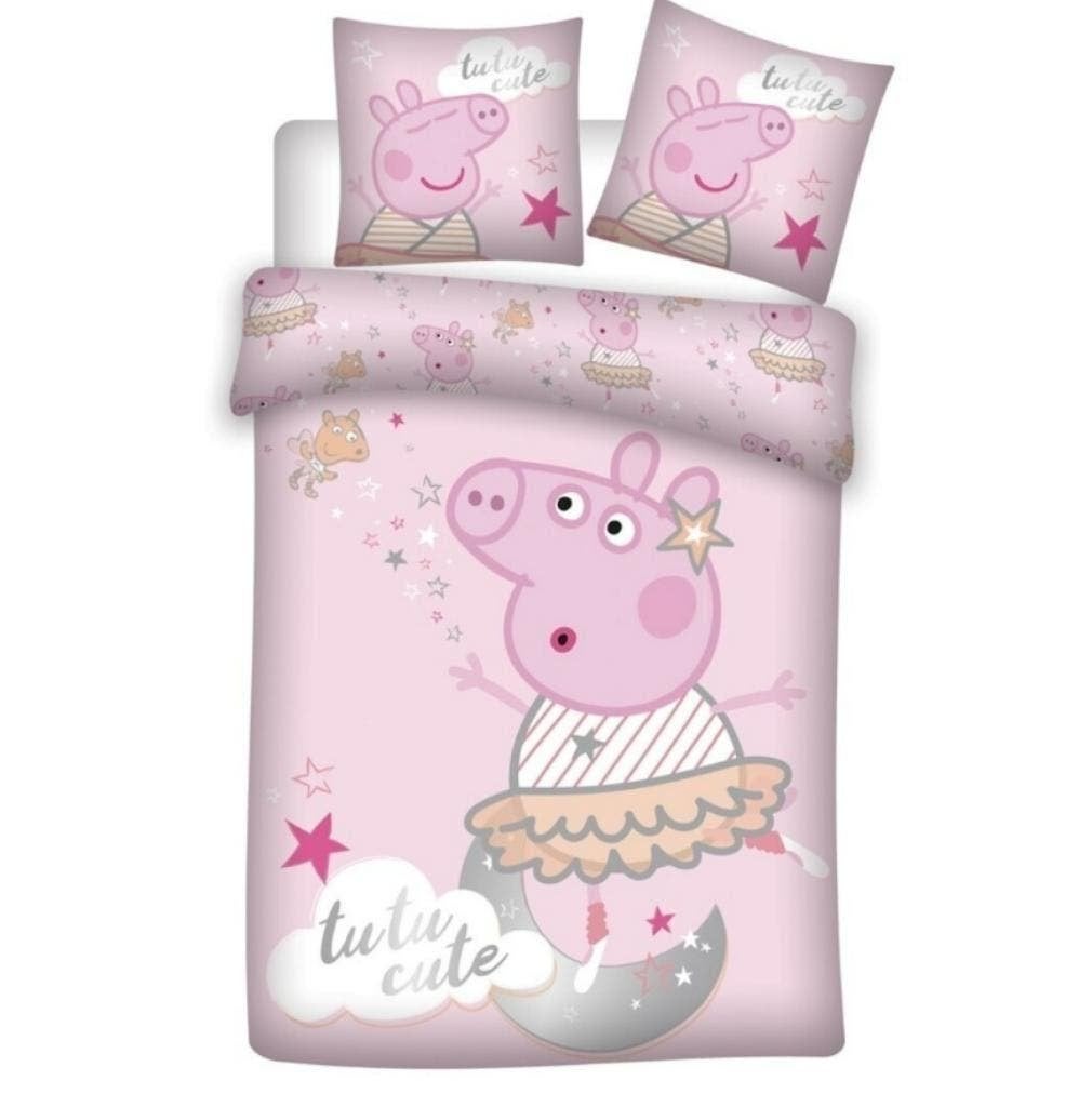Peppa Pig Dekbedovertrek 140 x 200 cm - Tutu, Meisje, Nieuw, Ophalen of Verzenden, Roze