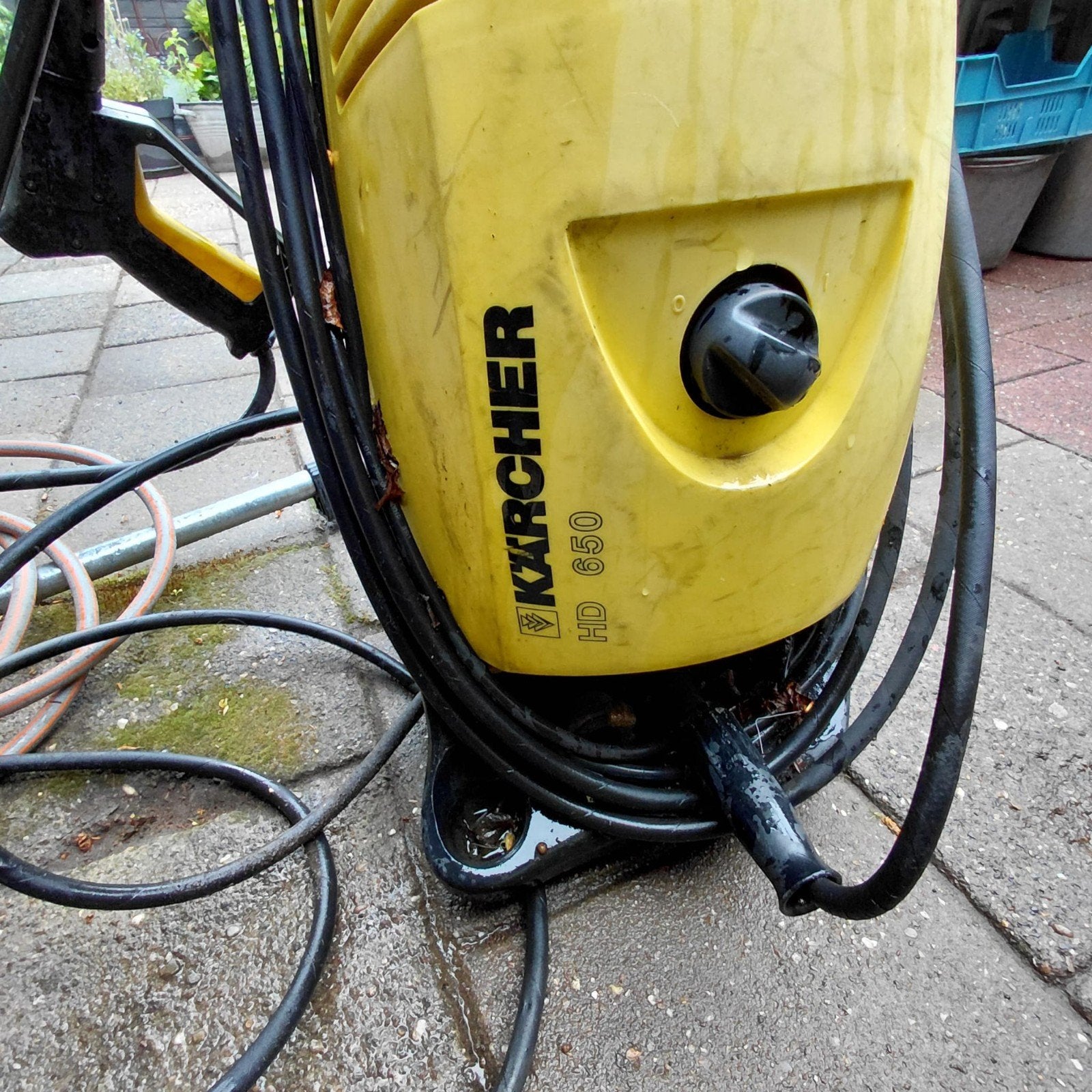 Kärcher HD 650 hogedrukreiniger - messing pomp, vuilfrees, Tuin en Terras, Ophalen of Verzenden, Gebruikt, Elektrisch