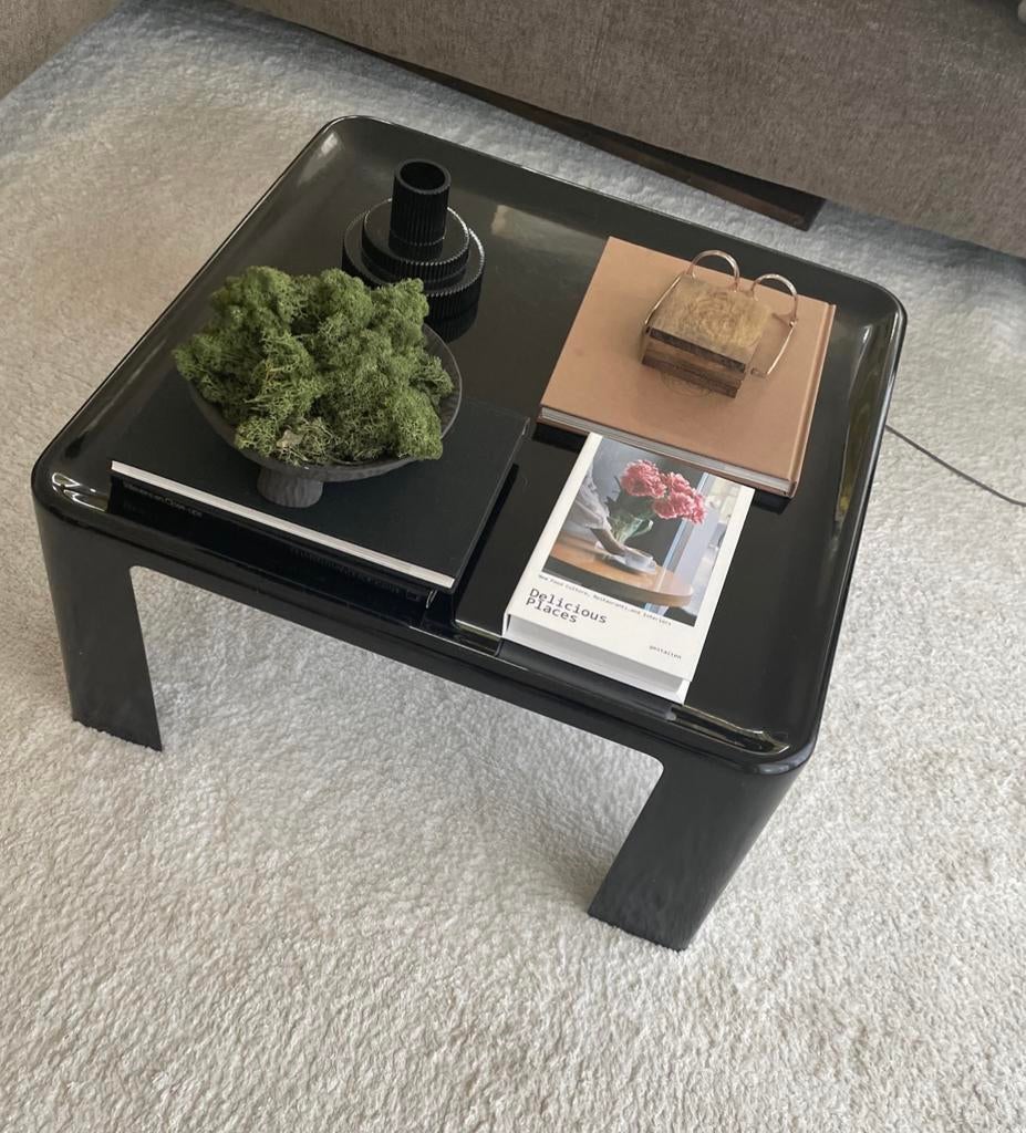B&B Italia Salontafel Zwart 70x70, Ophalen, Gebruikt, 50 tot 100 cm, Vierkant