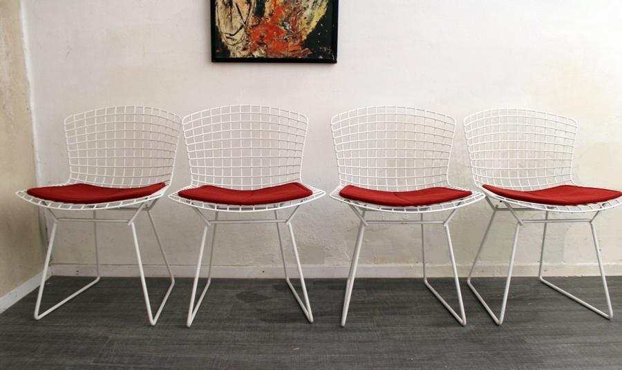 4x Knoll International Harry Bertoia design side chairs, Gebruikt, Vintage mid century design, -, KNOLL INTERNATIONAL