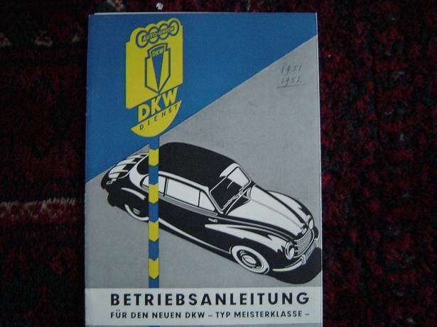 DKW MEISTERKLASSE 1951 1952 ? betriebsanleitung handleiding, Ophalen of Verzenden