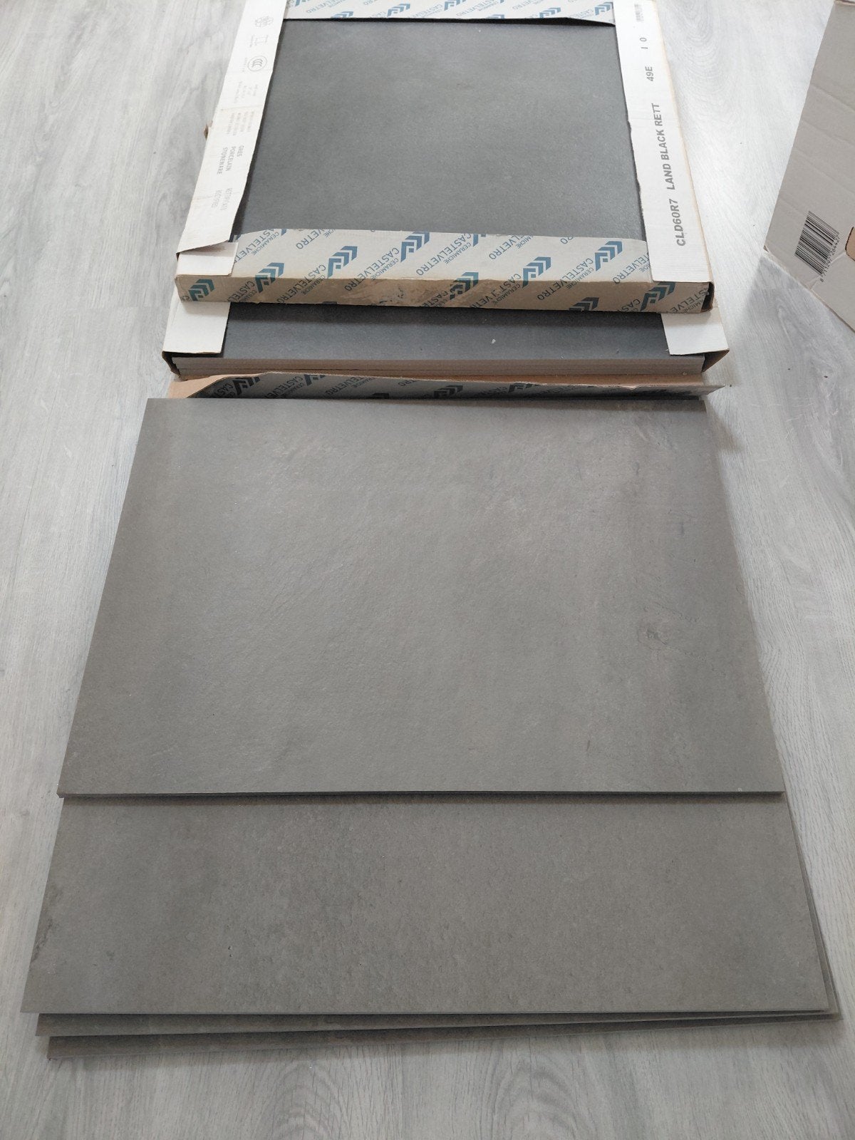 Castelvetro Land betonlook tegels 60x60 (Black & Grey), Ophalen, 60 cm of meer, Nieuw, Minder dan 5 m²