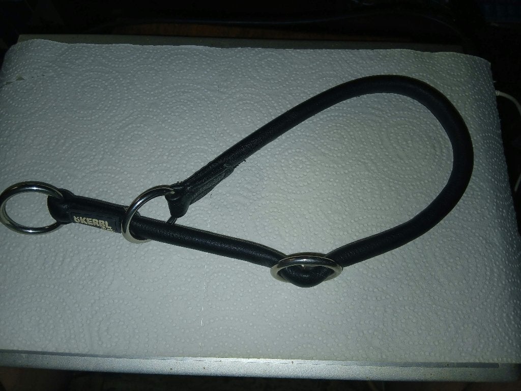Kerbl pet slipband zwart leer 70 cm lang, Ophalen of Verzenden, Zo goed als nieuw
