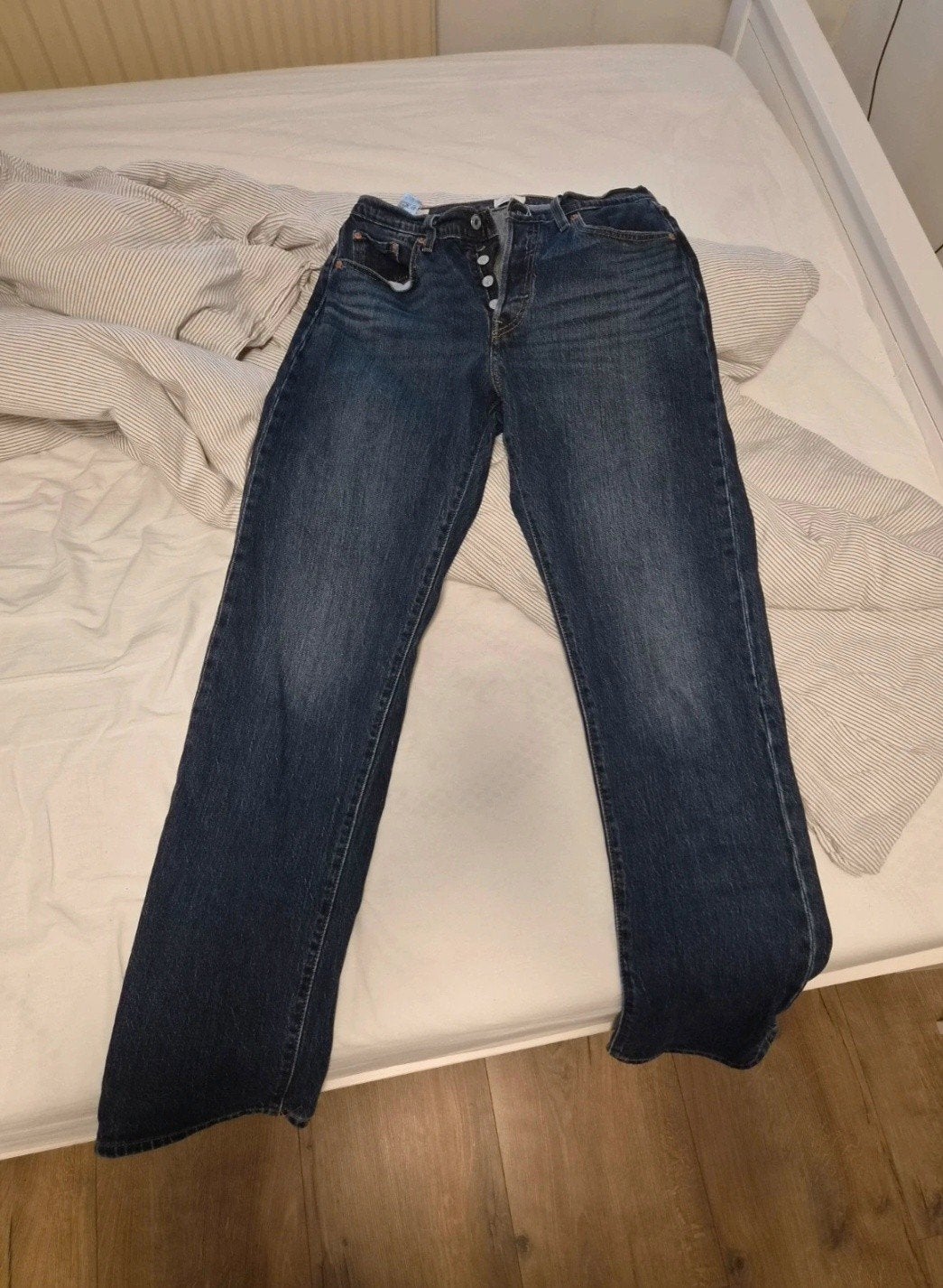 Levi's 501 Curve Jeans W30 L34 donkerblauw - Zo goed als nie, Blauw, Ophalen of Verzenden, Zo goed als nieuw, W30 - W32 (confectie 38/40)