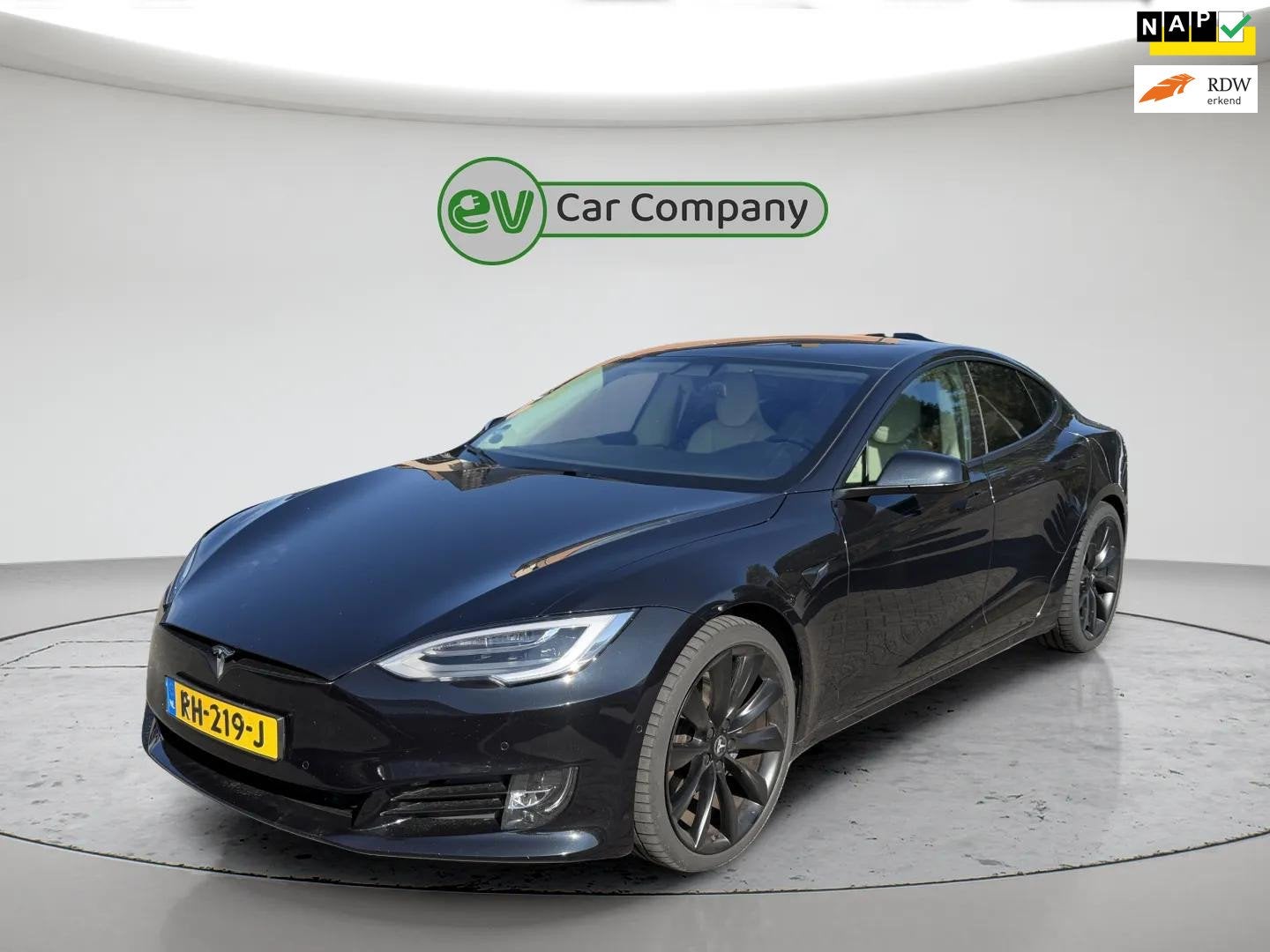 Tesla Model S 100D | SOH 86% | Panoramadak | Volleder | Auto, Auto's, Gebruikt, 110 €/maand, Model S, Verwarmde buitenspiegels