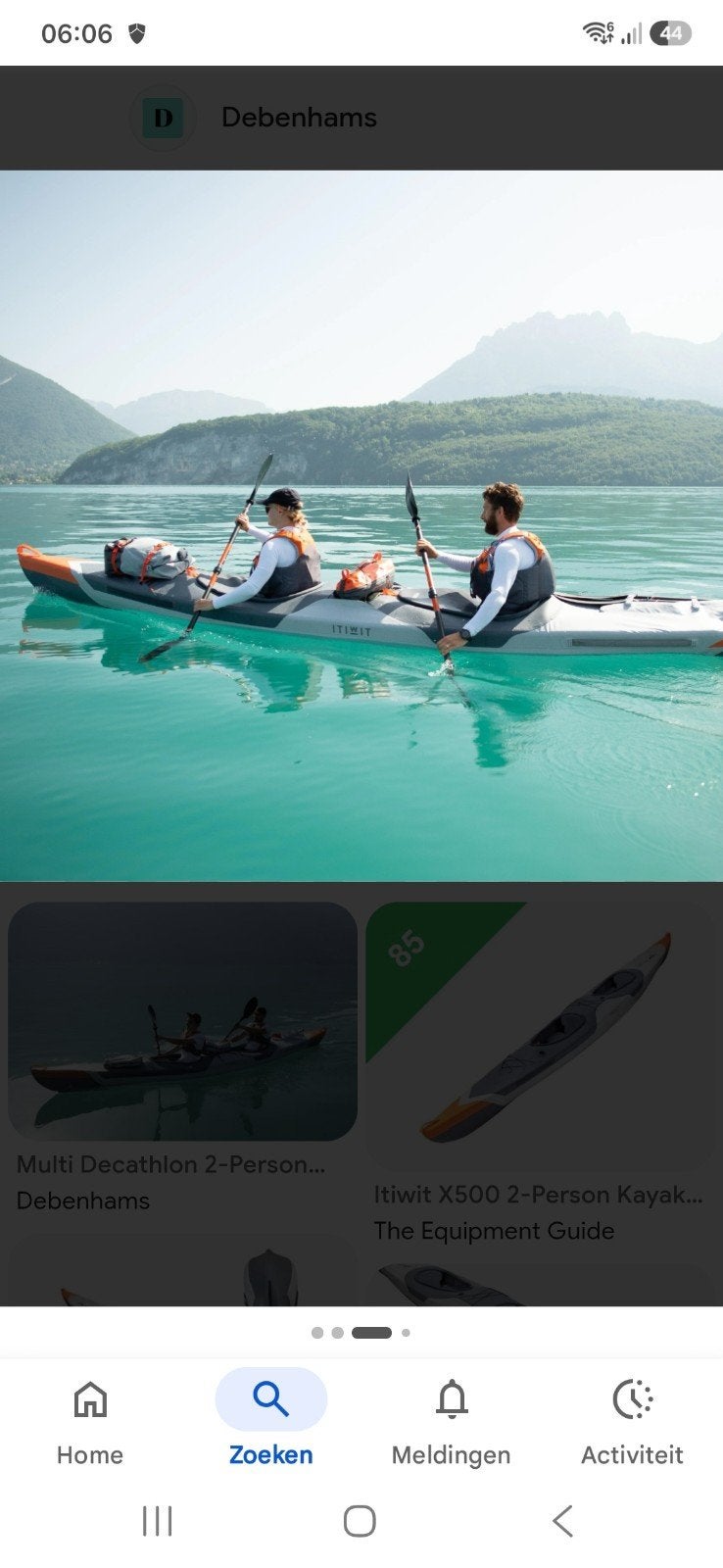 Itwit X500 2-persoons kajak met 2 carbon peddels - ZGAN, Watersport en Boten, Ophalen, Opblaasbaar, Zo goed als nieuw, 2-persoons