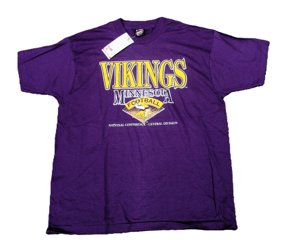 Vintage Minnesota Vikings nfl football purple t shirt, Info@taurusvintage.nl, Nieuw, Trench, Ophalen of Verzenden