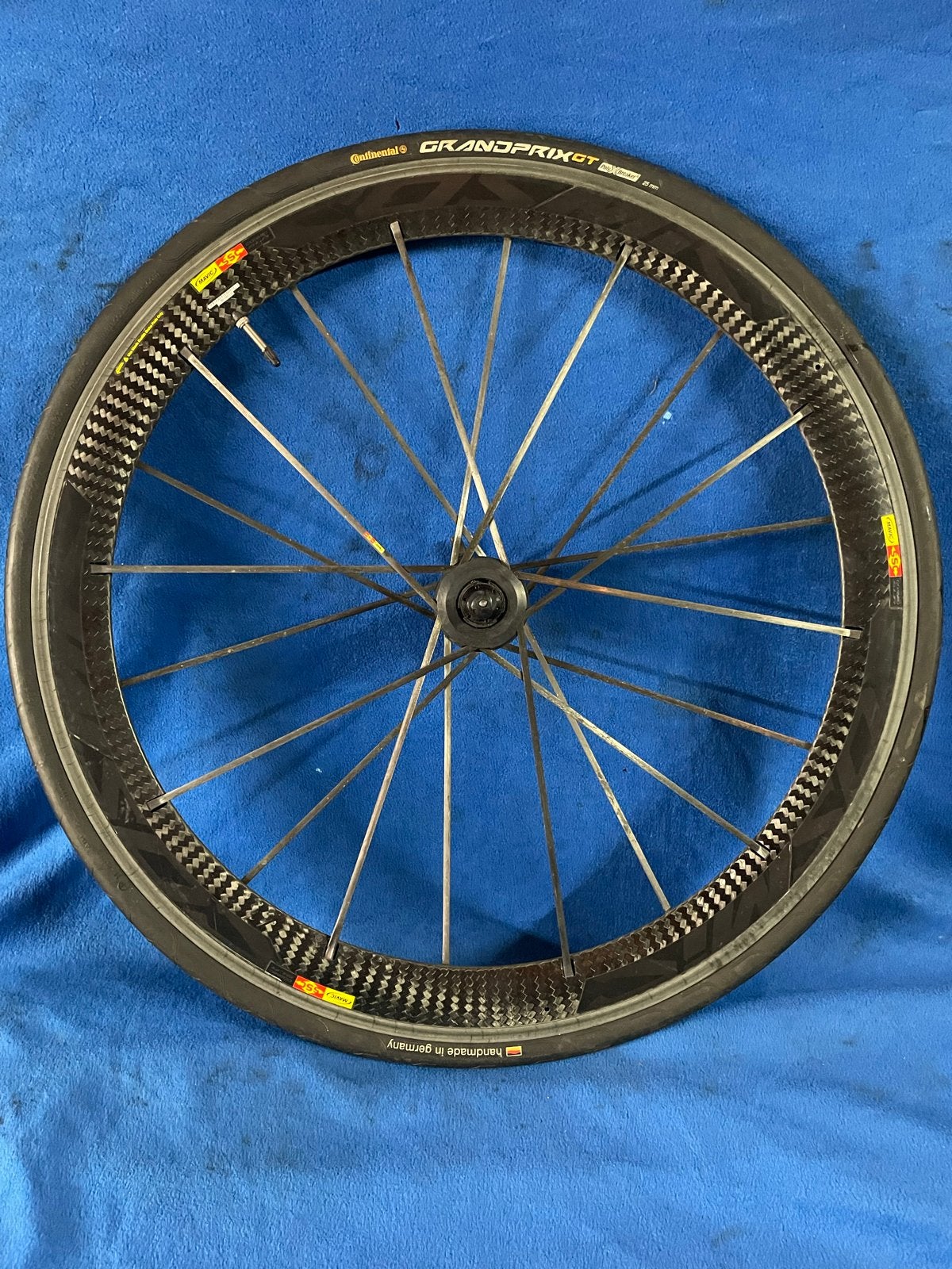 Mavic Cosmic Carbone SSC voorwiel Continental Grand Prix GT, Wiel, Gebruikt, Verzenden, Racefiets