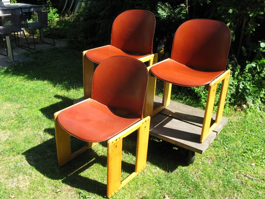 3 STOELEN DESIGN SCARPA "DIALOGO" B&B JAREN '70., Ophalen, Stoel, Gemerkt