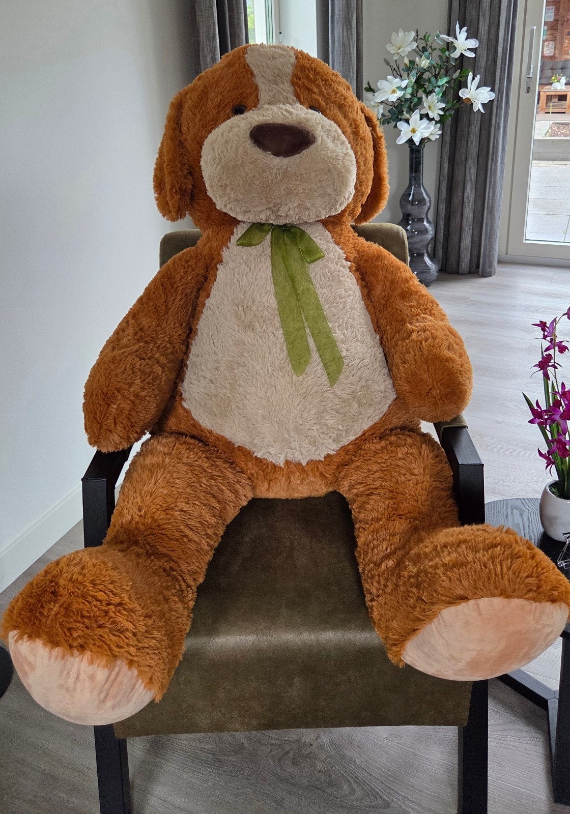 Grote pluchen hond, ongeveer 130 cm groot, Ophalen, Nieuw