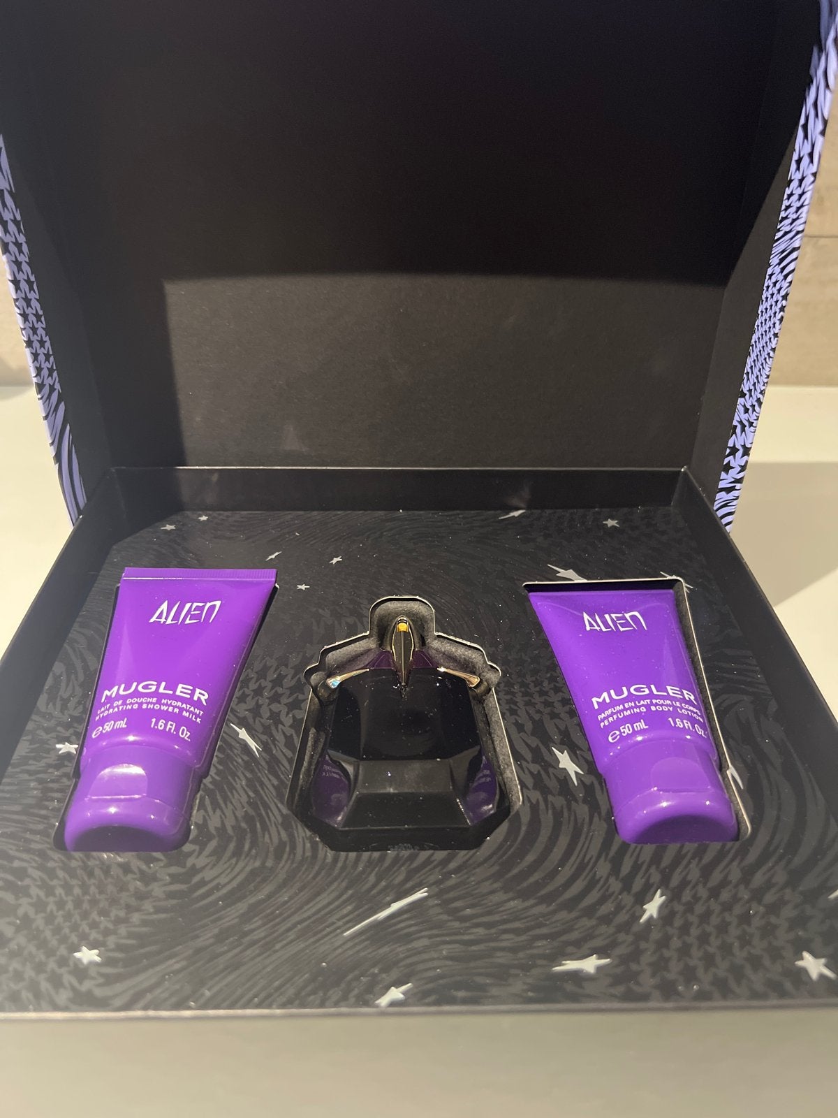 Mugler Alien Geschenkset - Eau de Parfum, Douchegel, Bodylot, N, N, Nieuw, Ophalen of Verzenden