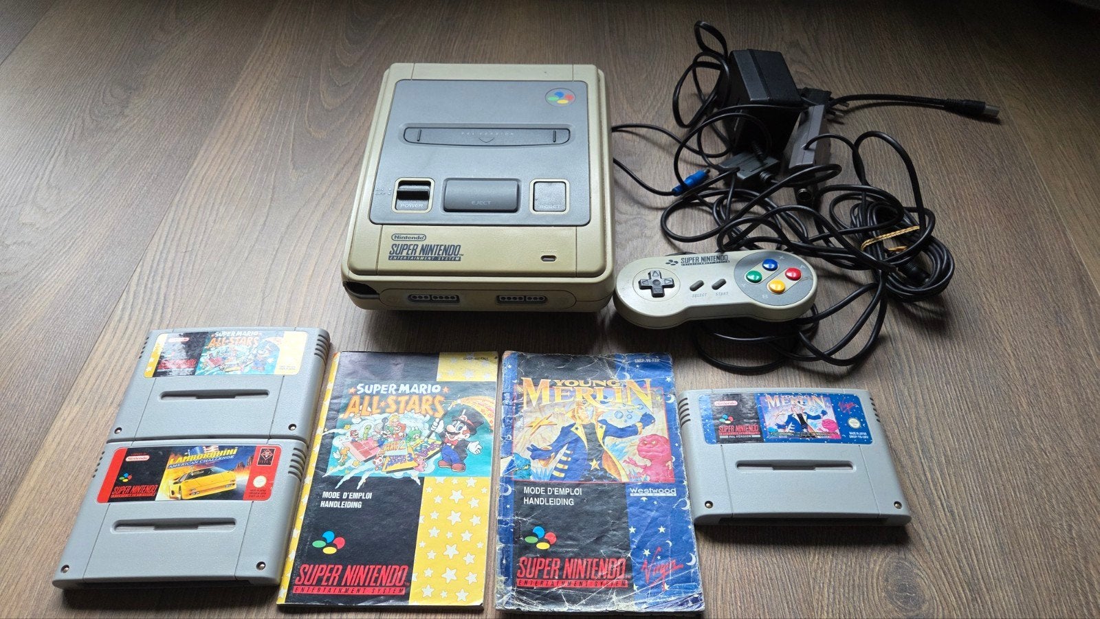 Super Nintendo Entertainment System (SNES) met 3 games, Spelcomputers en Games, Ophalen of Verzenden, Gebruikt, Met 1 controller