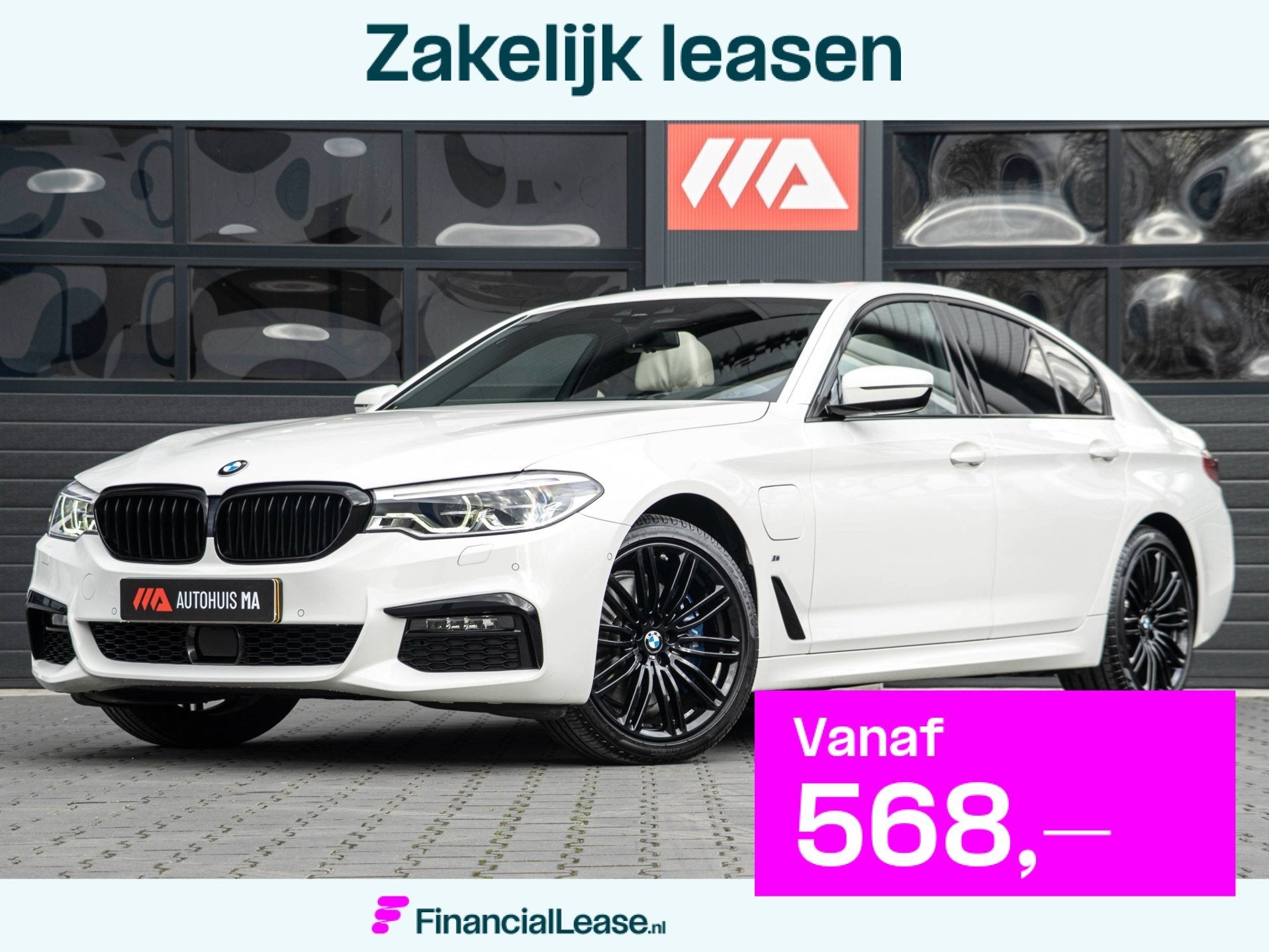 BMW 5-serie 530e iPerformance High Executive, Auto's, BMW, Bedrijf, Lease, Financial lease, 5-Serie, ABS, Achteruitrijcamera, Adaptive Cruise Control