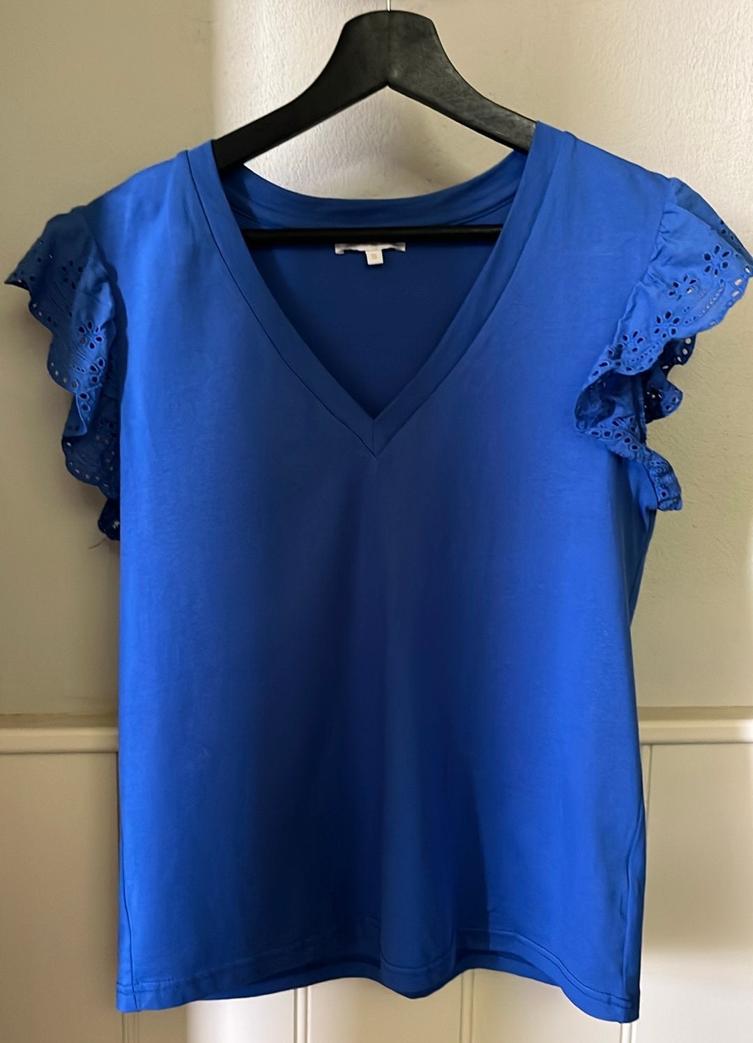 Akoz De Toi top maat S, Blauw, Ophalen of Verzenden, Zo goed als nieuw, Korte mouw
